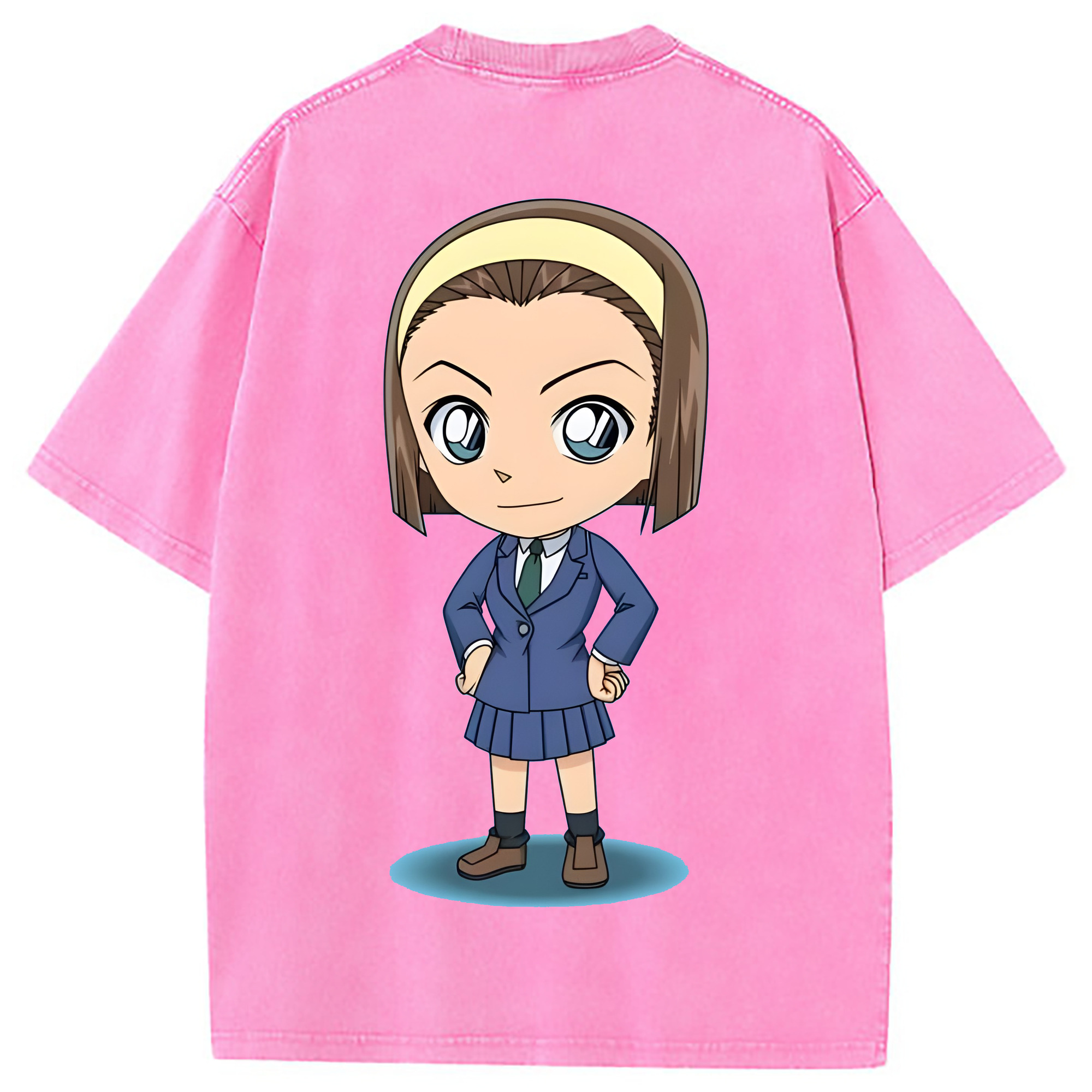 （画像用） 名探偵コナン 吉田 歩美 よしだ あゆみ Detective Conan my Yeager 綿100% ヴィンテージ風 半袖Tシャツ（背面プリント）